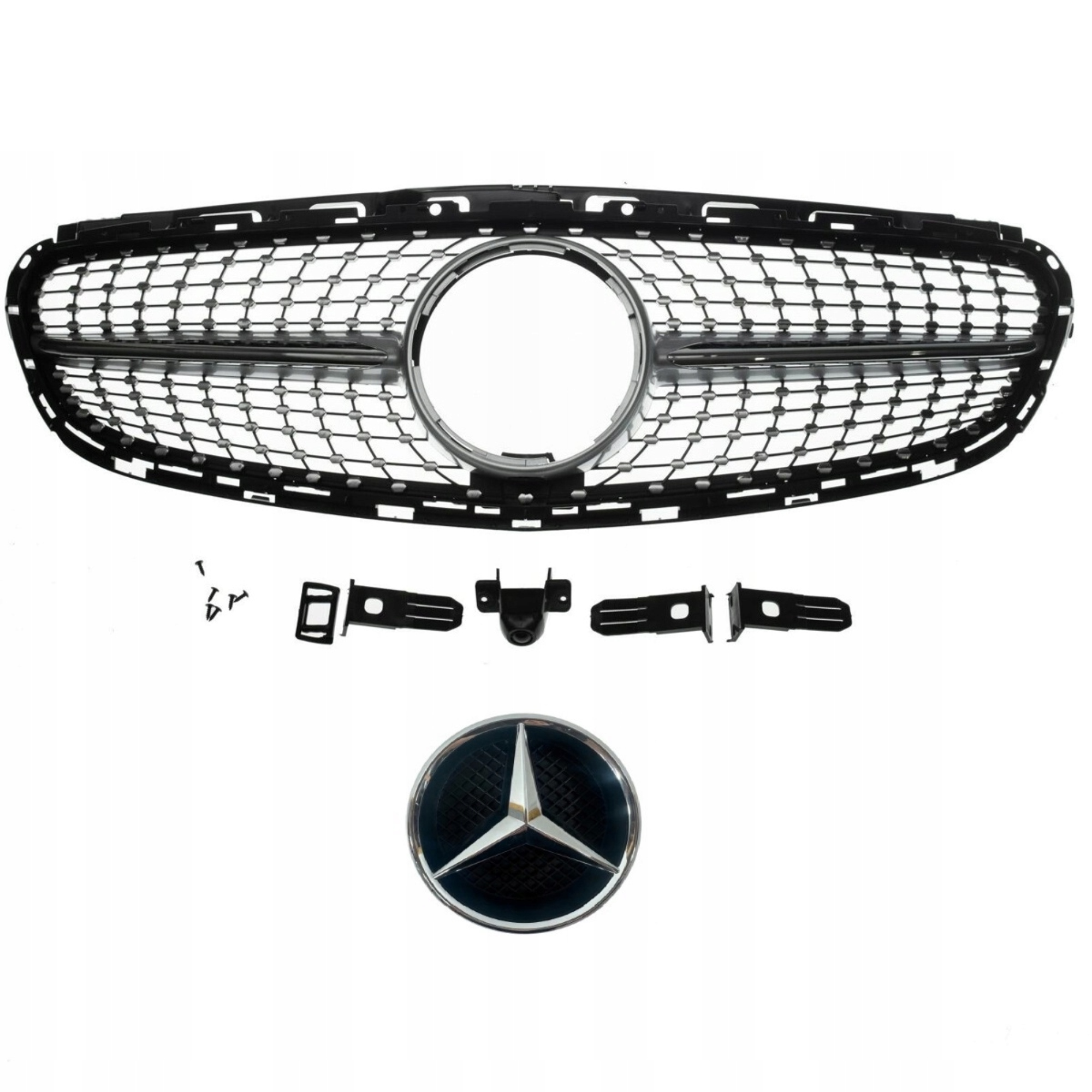 Mercedes E Třída W212 2013 – Atrapa Gril Mřížka Nárazník Diamond Satén Nová