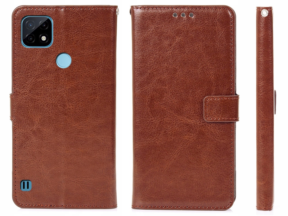 

Etui Portfel Vintage Do Realme C21Y C25Y Szkło