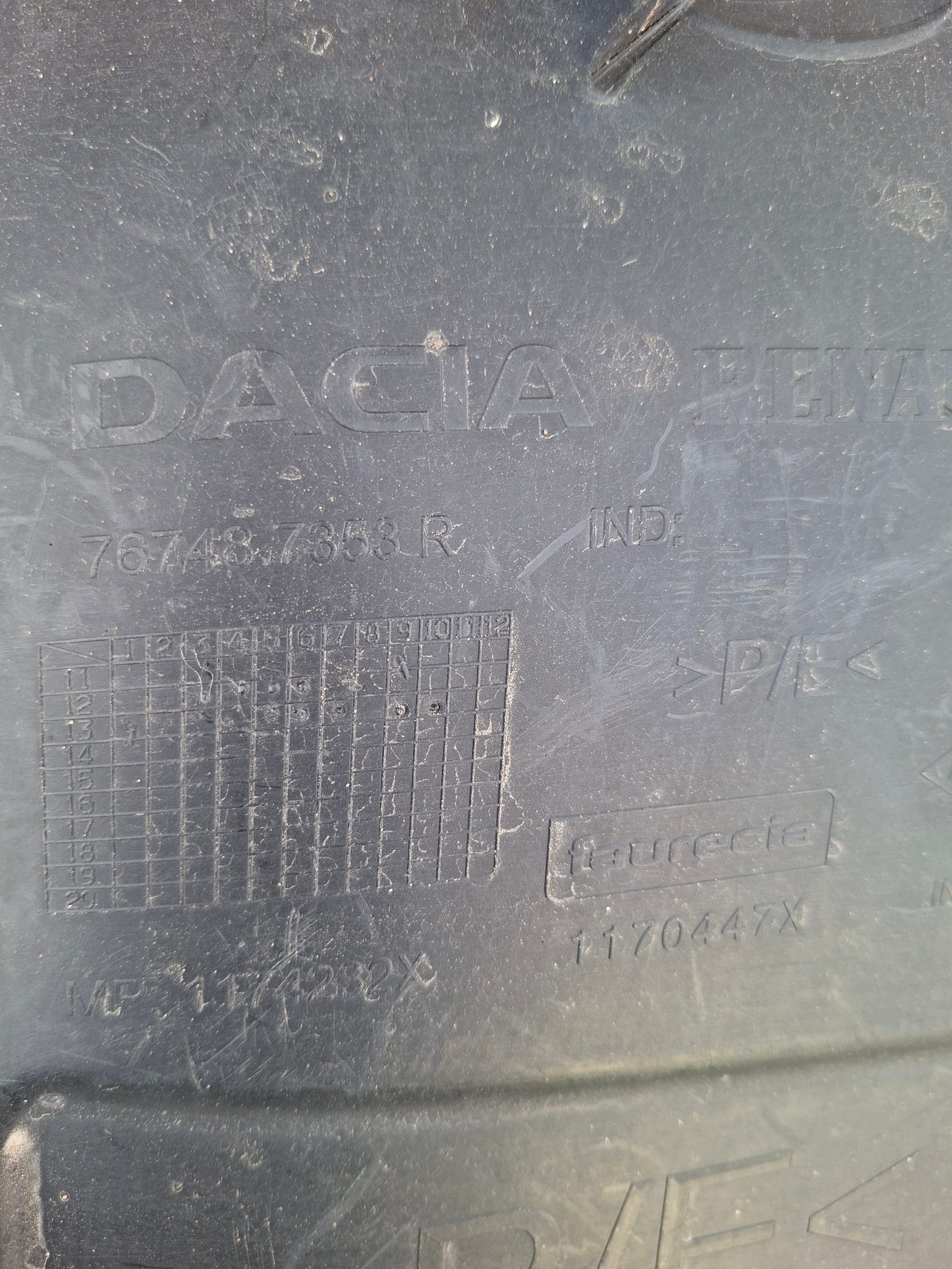 mudguard rear part rear. right DACIA LOGAN II 767487353