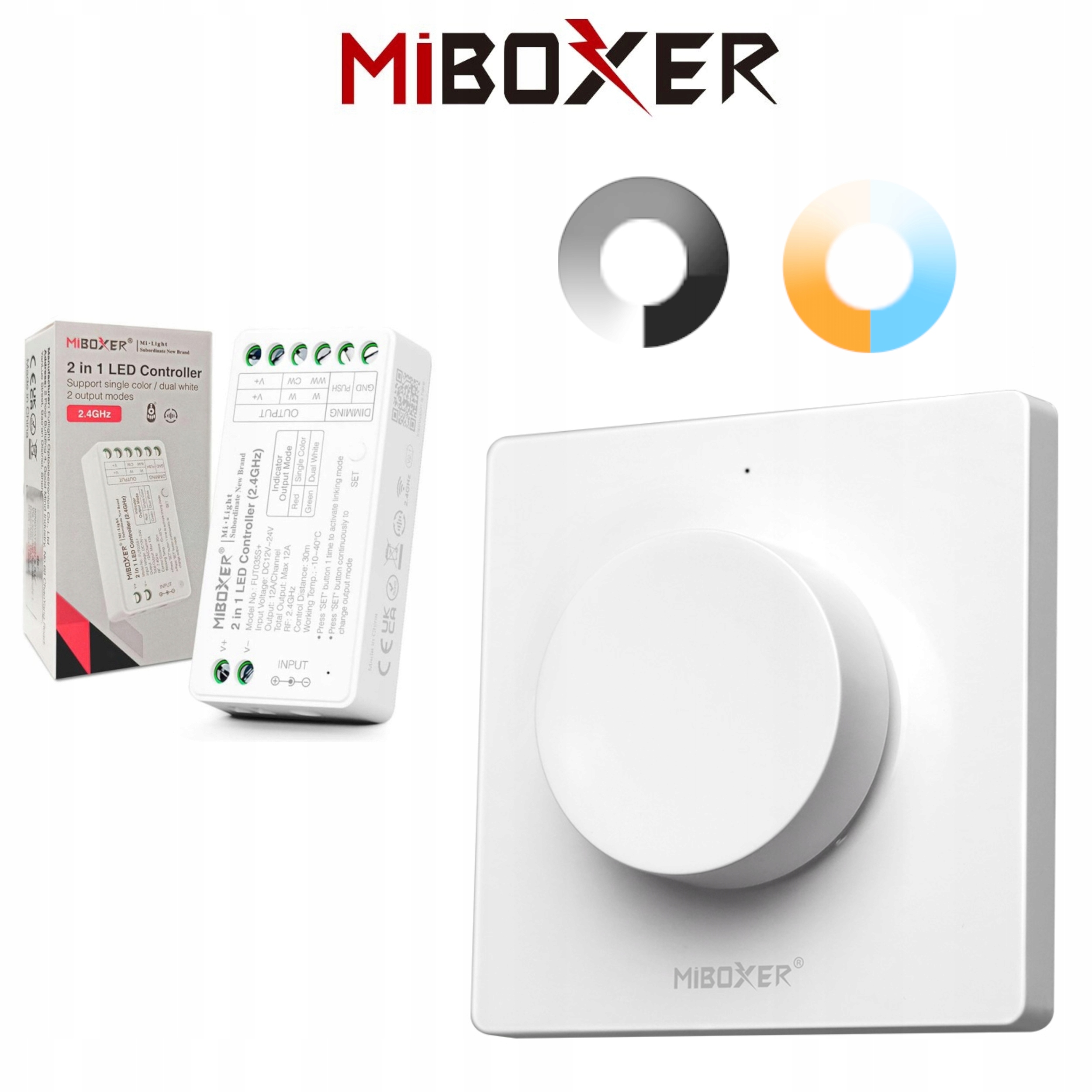 Zestaw Sterownik Strefowy Do Taśm Led Mono|cct Panel Naścienny Miboxer