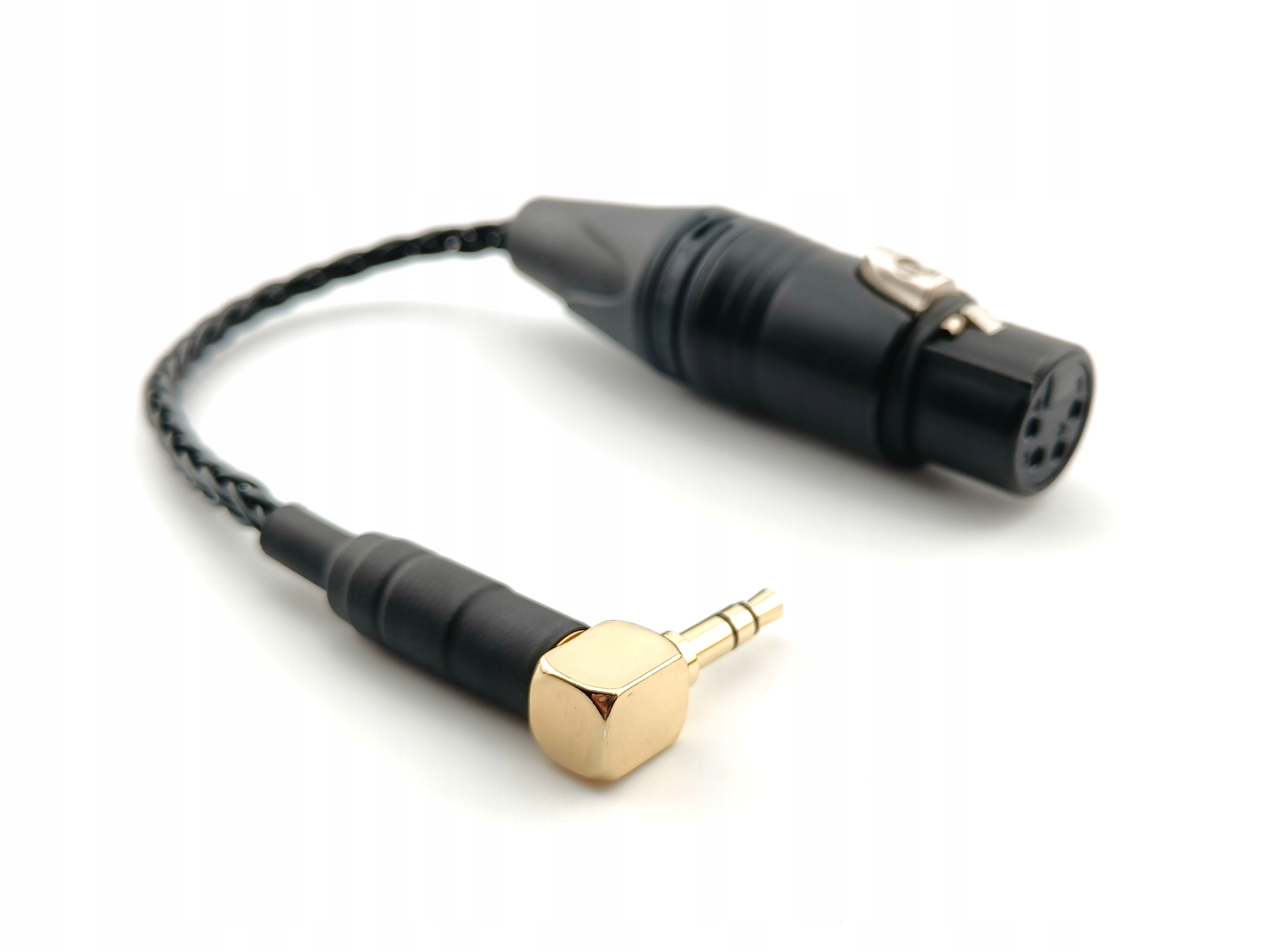 Vyvážený Adaptér Xlr konektor 4 Pin Jack 3,5 mm úhel měď 6N Occ