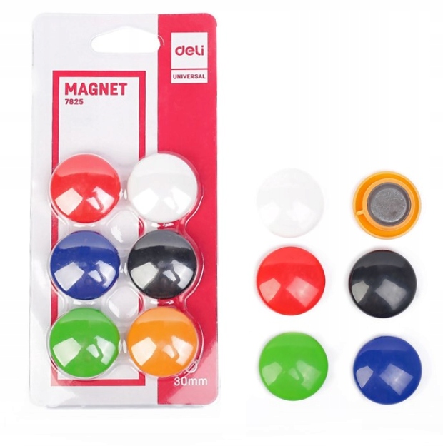 

Magnesy Kolorowe Na Lodówkę Do Tablic 30 MM Tablic