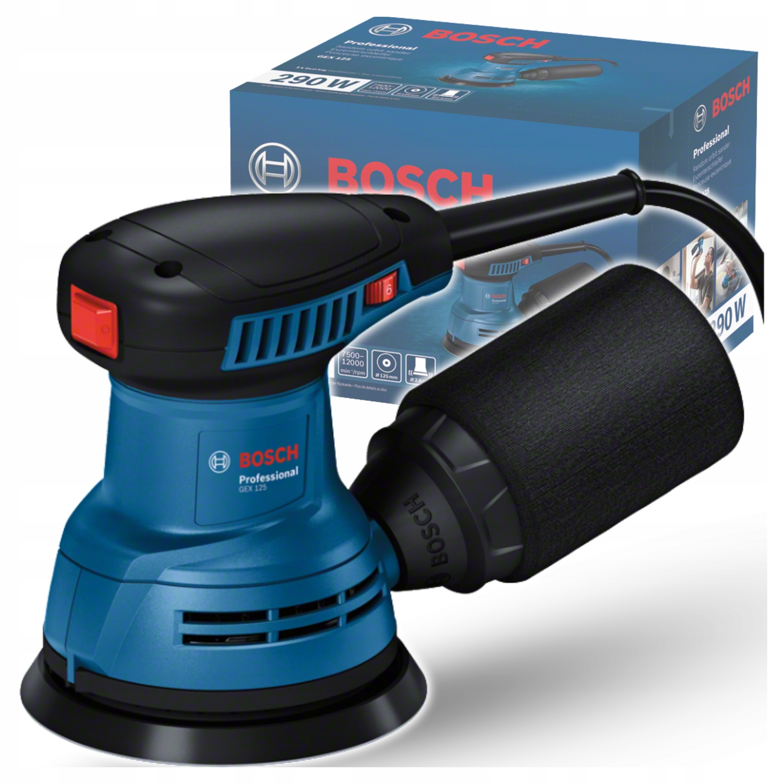 Bosch Professional Gex 125 Szlifierka mimośrodowa 290W 06013A8020