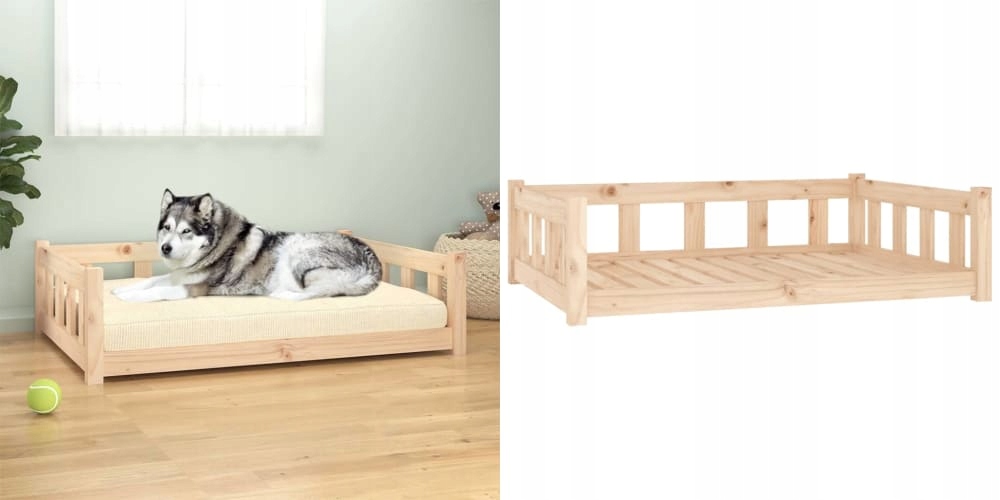 Levně 5x75, Pelíšek pro psa, borovicové dřevo, 5x28 cm, 105