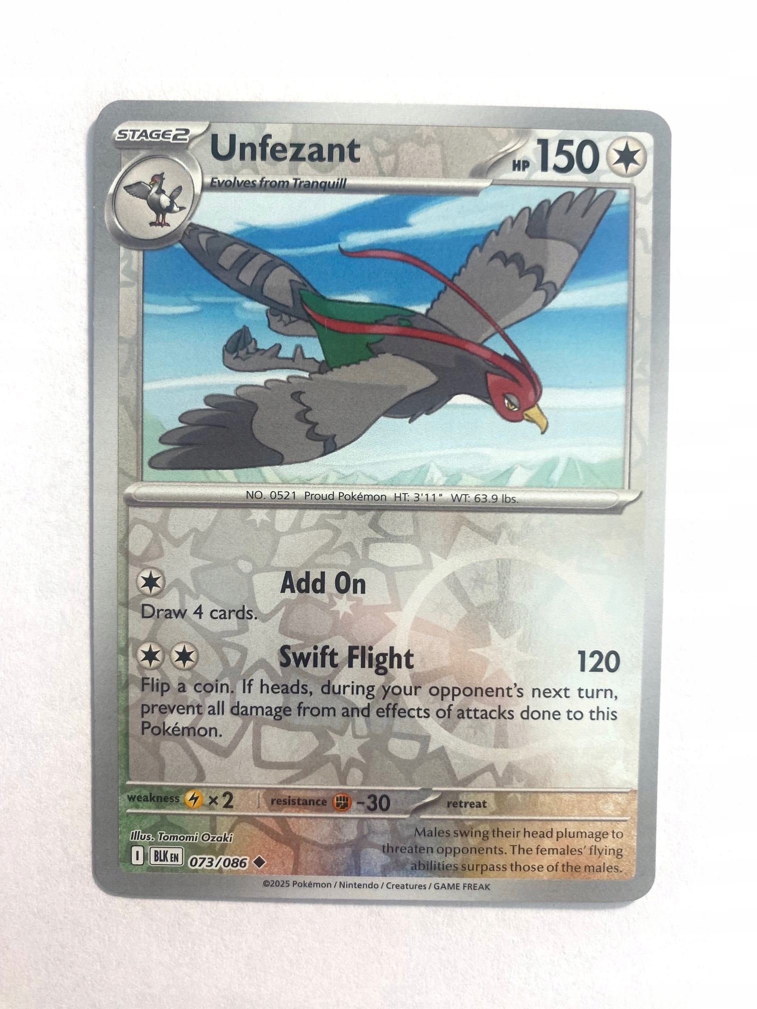 Black Bolt Reverse 073/086 Unfezant