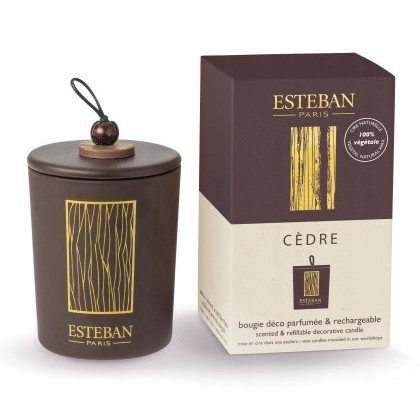 Dekorativní vonná svíčka s vyměnitelnou náplní do obývacího pokoje 180 g Cedre
