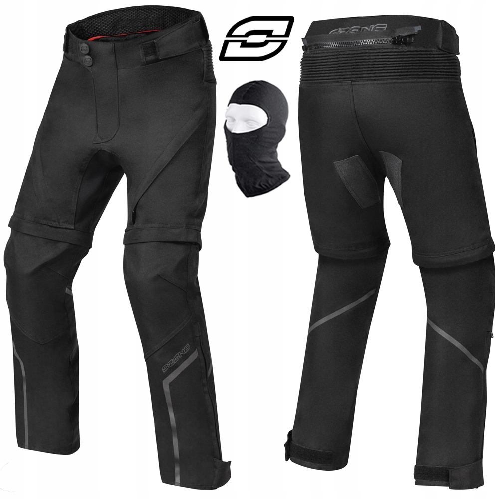 Detské Textilné Motocyklové Nohavice Ozone Union Čierne Chrániče
