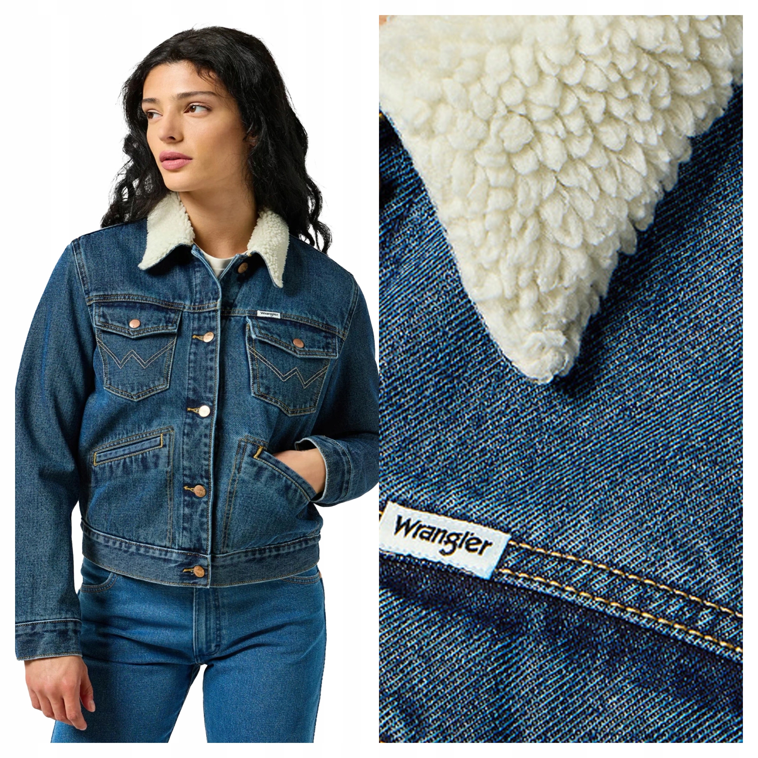 Wrangler Heritage Sherpa Jacket S Dámská džínová bunda
