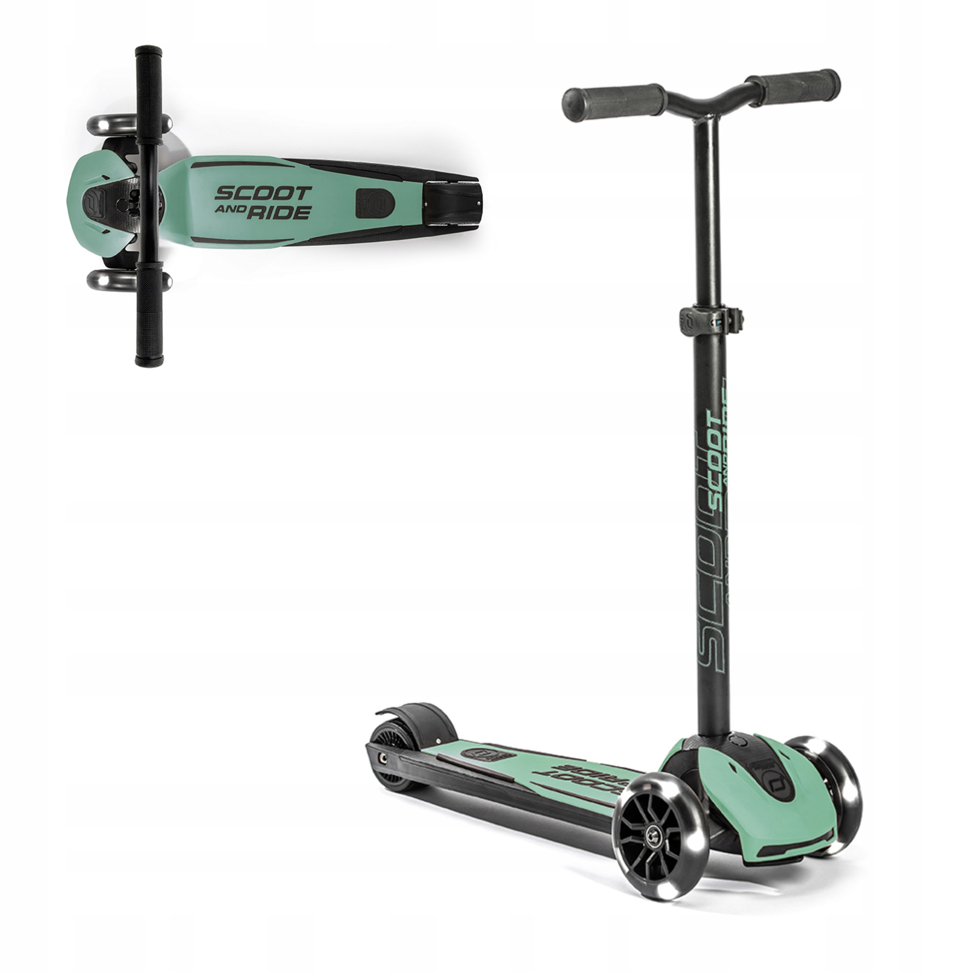 Scoot and Ride Highwaykick 5 Led Hulajnoga Trójkołowa Balansowa 5+ Forest