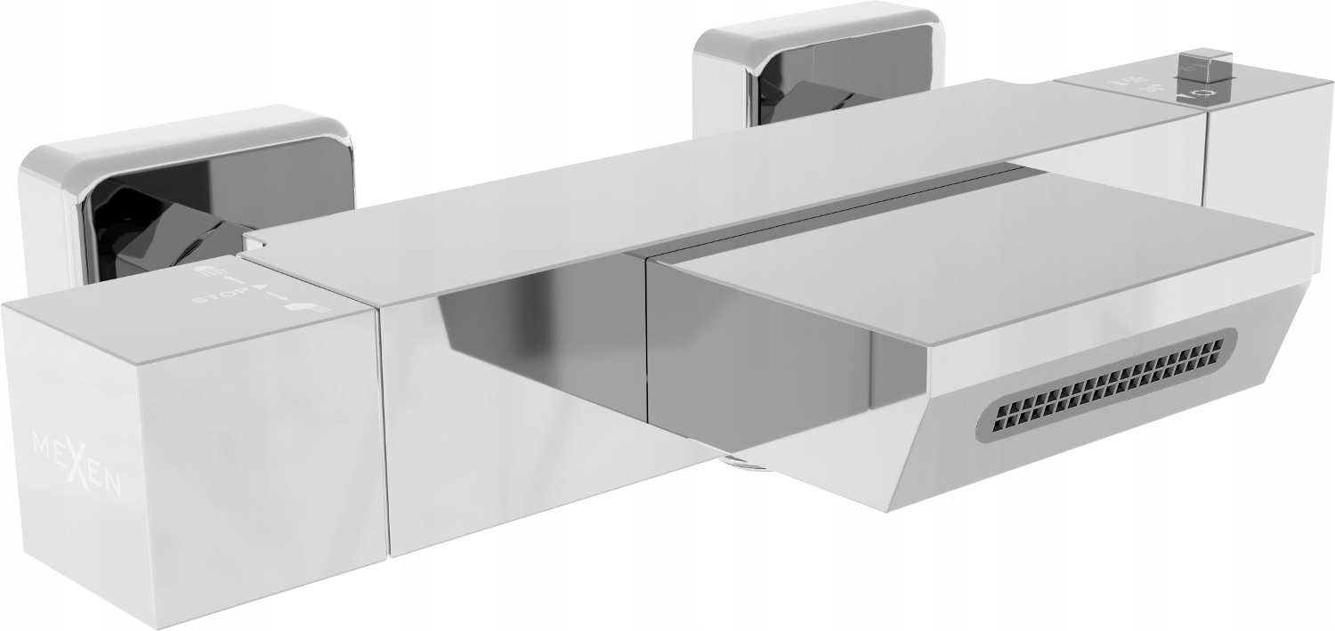 

Mexen Cube Bateria Wannowa Termostat Kaskada Chrom