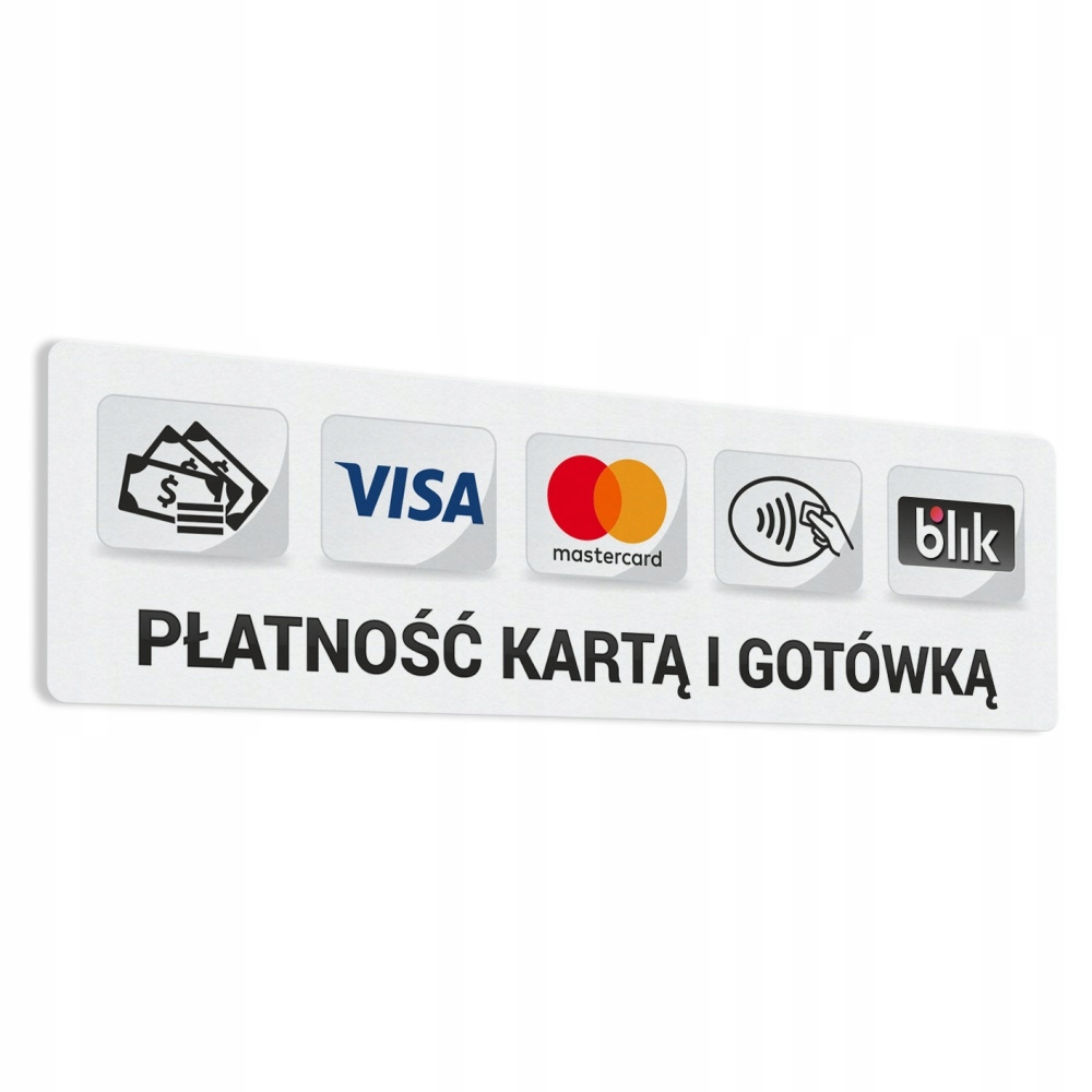 

Płatność Kartą i Gotówką naklejka 8.5x30