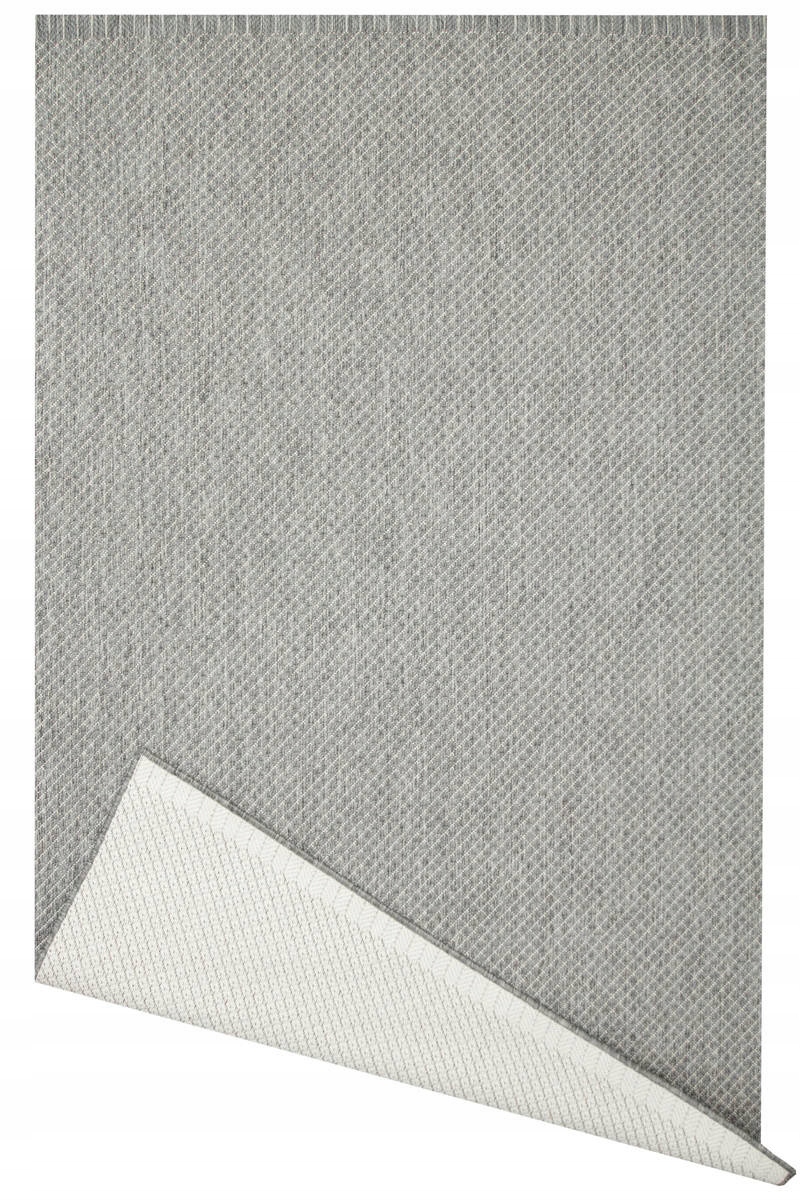 Dywan Szary Zewnętrzny Sznurkowy Dwustronny Na Taras Balkon 140x200 cm