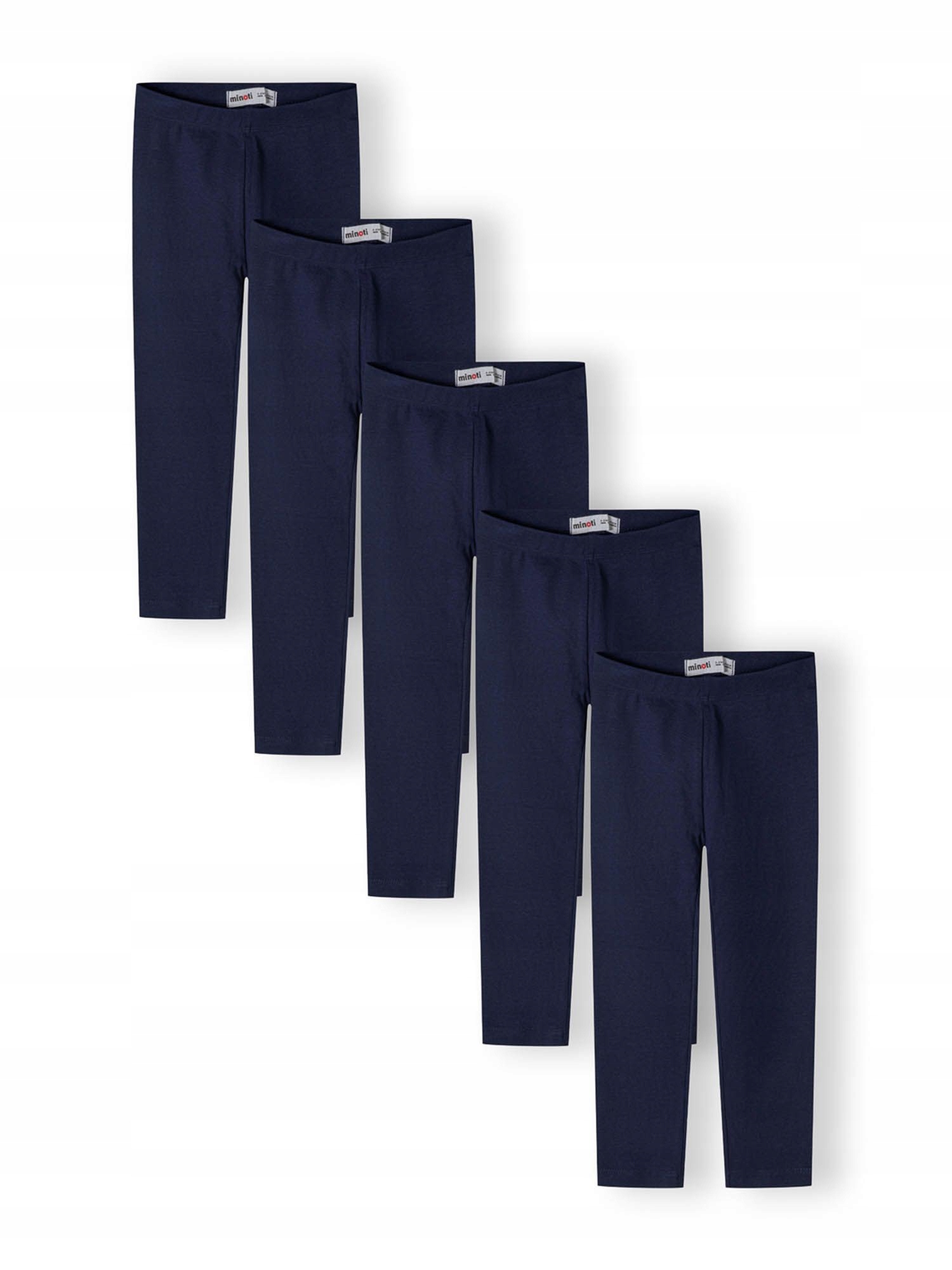 Legginsy bawełniane dla dziewczynki 5 pack Niebieskie Minoti R 158