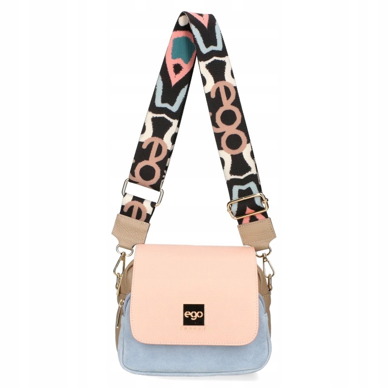 Ego Dámská kabelka Crossbody Kabelka Přes Rameno Kožená Premium Logovaný Pásek