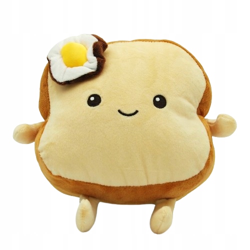 Maskotka słodki tost z jajkiem sadzonym bardzo dobra jakość 22 cm