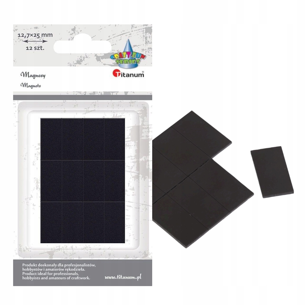 

Magnesy samoprzylepne prostokątne czarne kreatywne