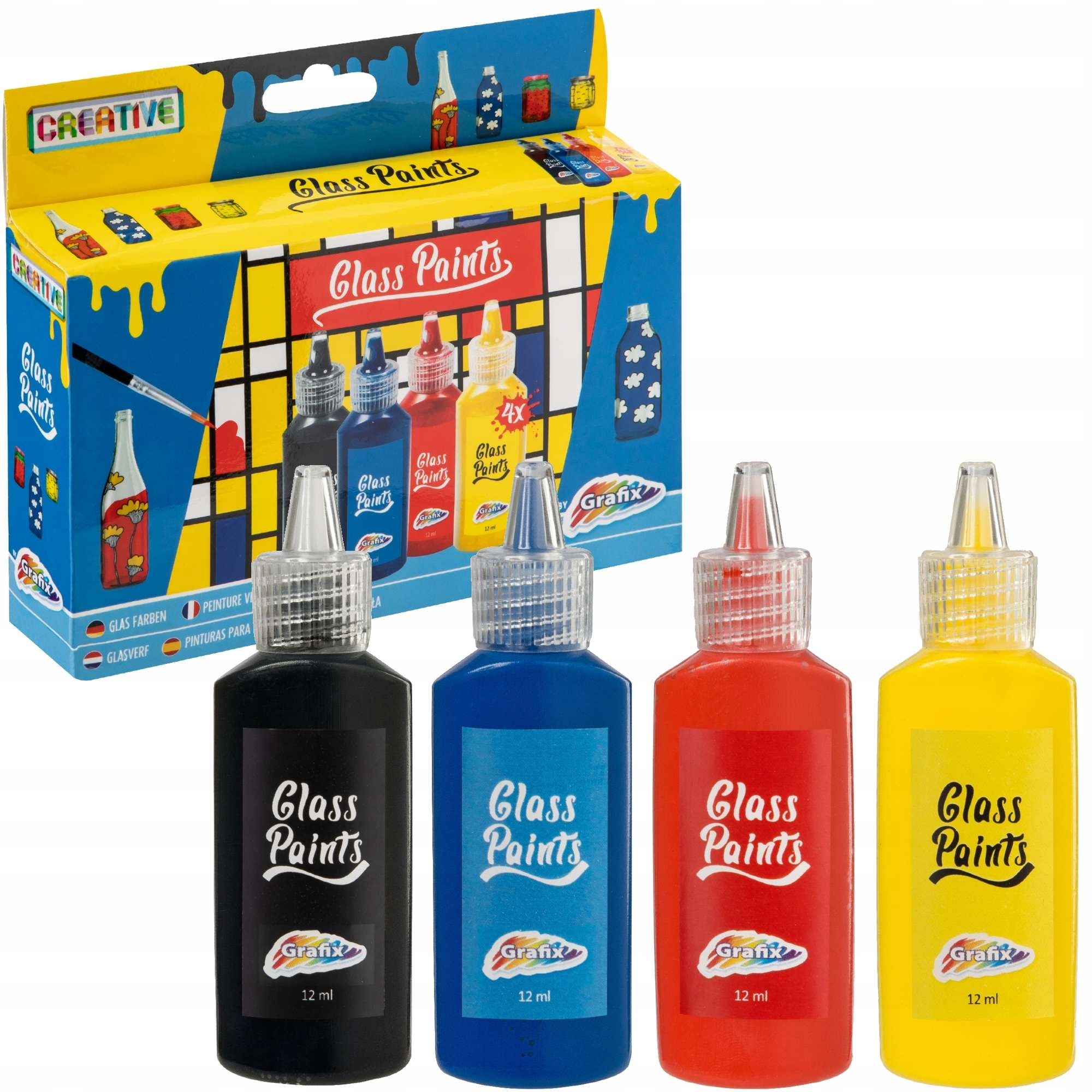 

Zestaw Kolorowe Farbki Farby Do Szkła Dla Dzieci