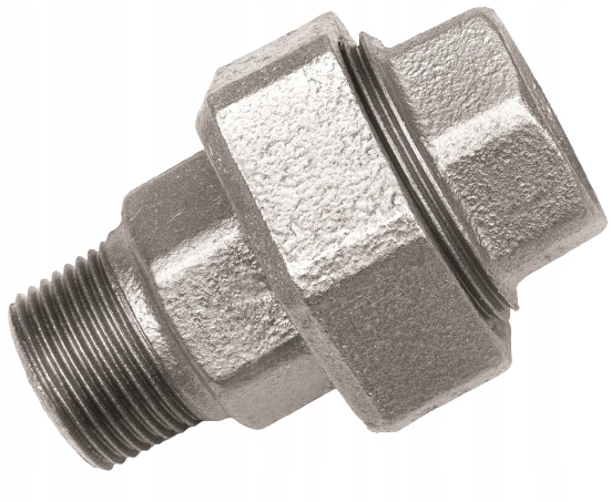 ŚRUBUNEK NYPLOWY OCYNKOWANY PŁASKI 1" WZ ŻELIWNY OCYNK