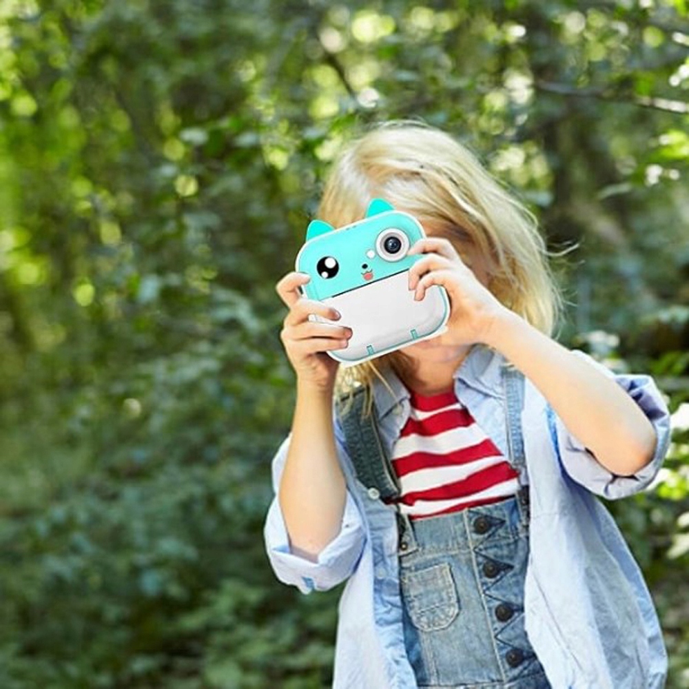 MINI DRUKARKA TERMICZNA BT USB 200 DPI 1080P 2,4'' POMOCY W NAUCE + 3 ROLKI Model Minidrukarka