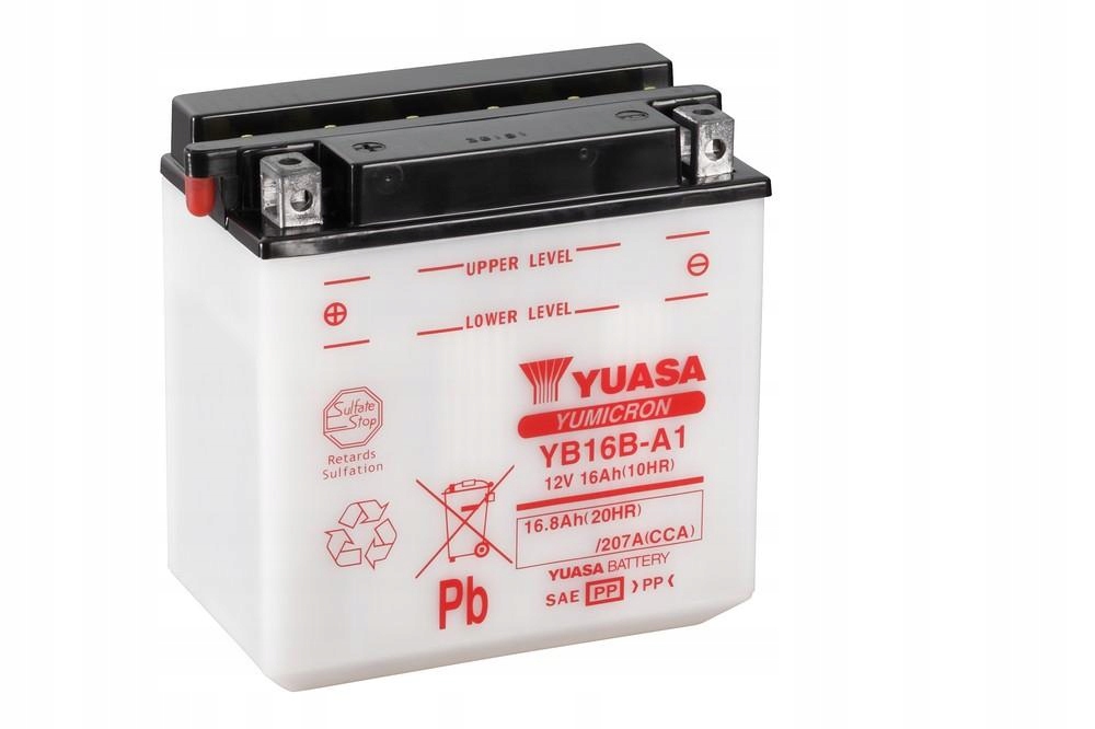 

Akumulator motocyklowy Yuasa YB16B-A1 16.8Ah 207A