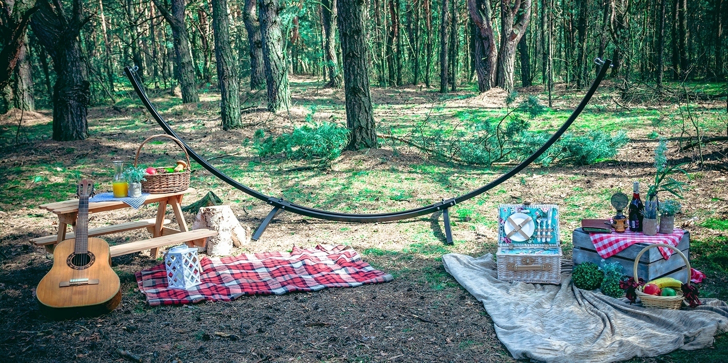 Trwały i Stabilny Stelaż na HAMAK+Wygodny dwuosobowy Hamak z poprzeczką Producent Zolta