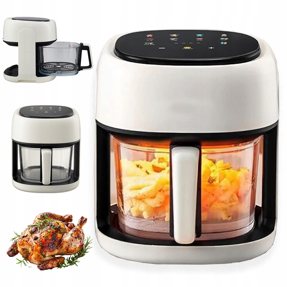 Uniwersalny Air Fryer 1350W 6L Do Ryb/pizzy/kurczaka Ochrona Termiczna