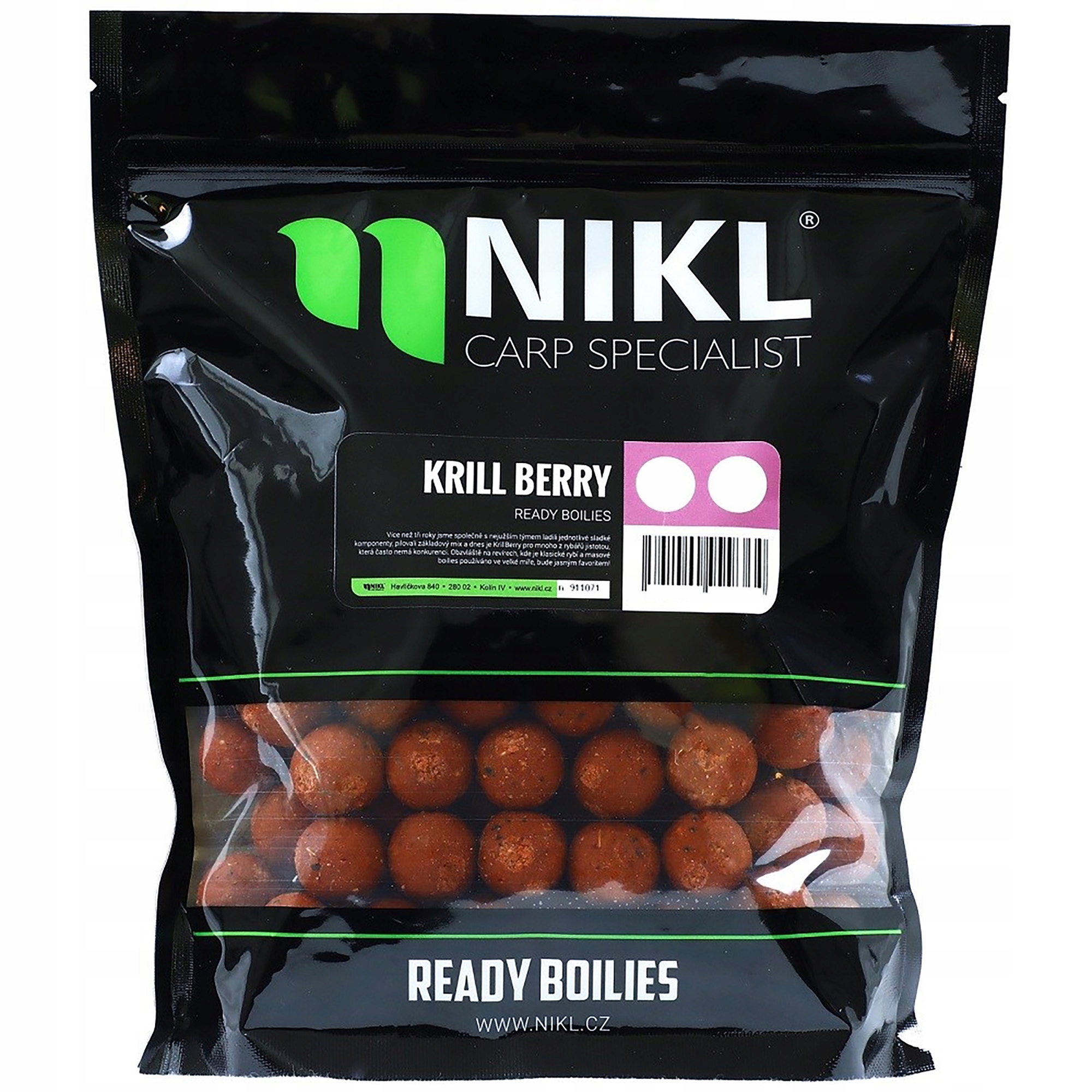 Gotowane kulki zanętowe Krillberry 15 mm 1 kg Karel Nikl Ready Boilie