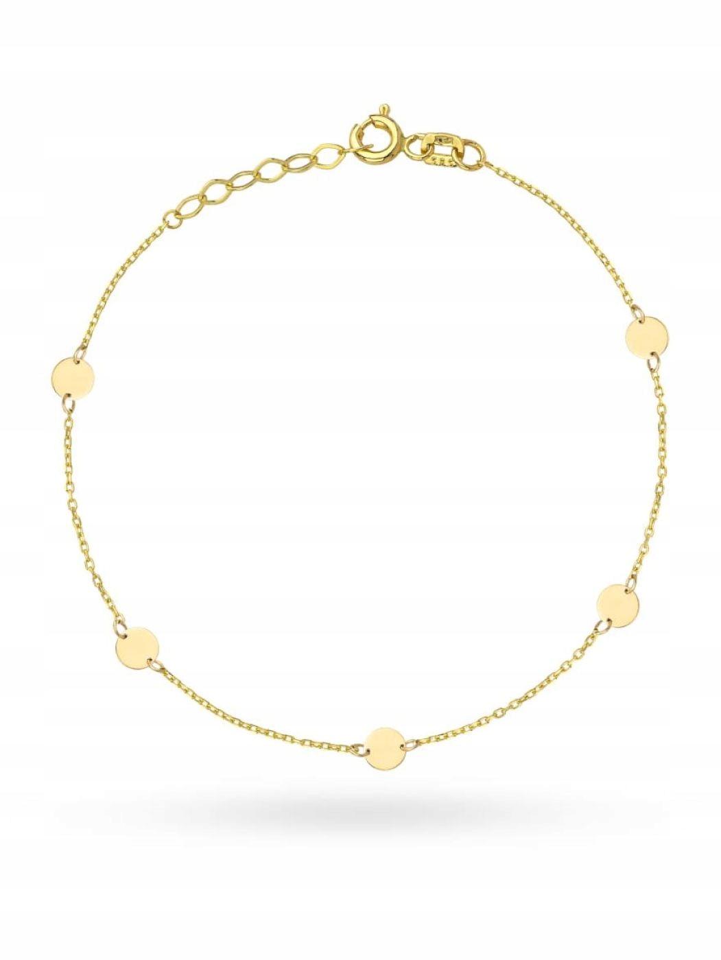 Zlatý náramek s plnými kruhy Zlato 585 0.82 g