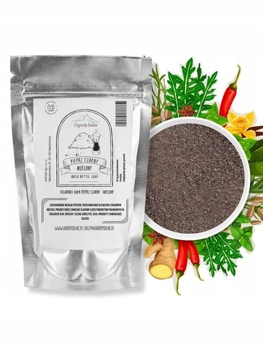 5x Ogrody Solne Koření Pepř černý mletý 200 g vysoké kvality