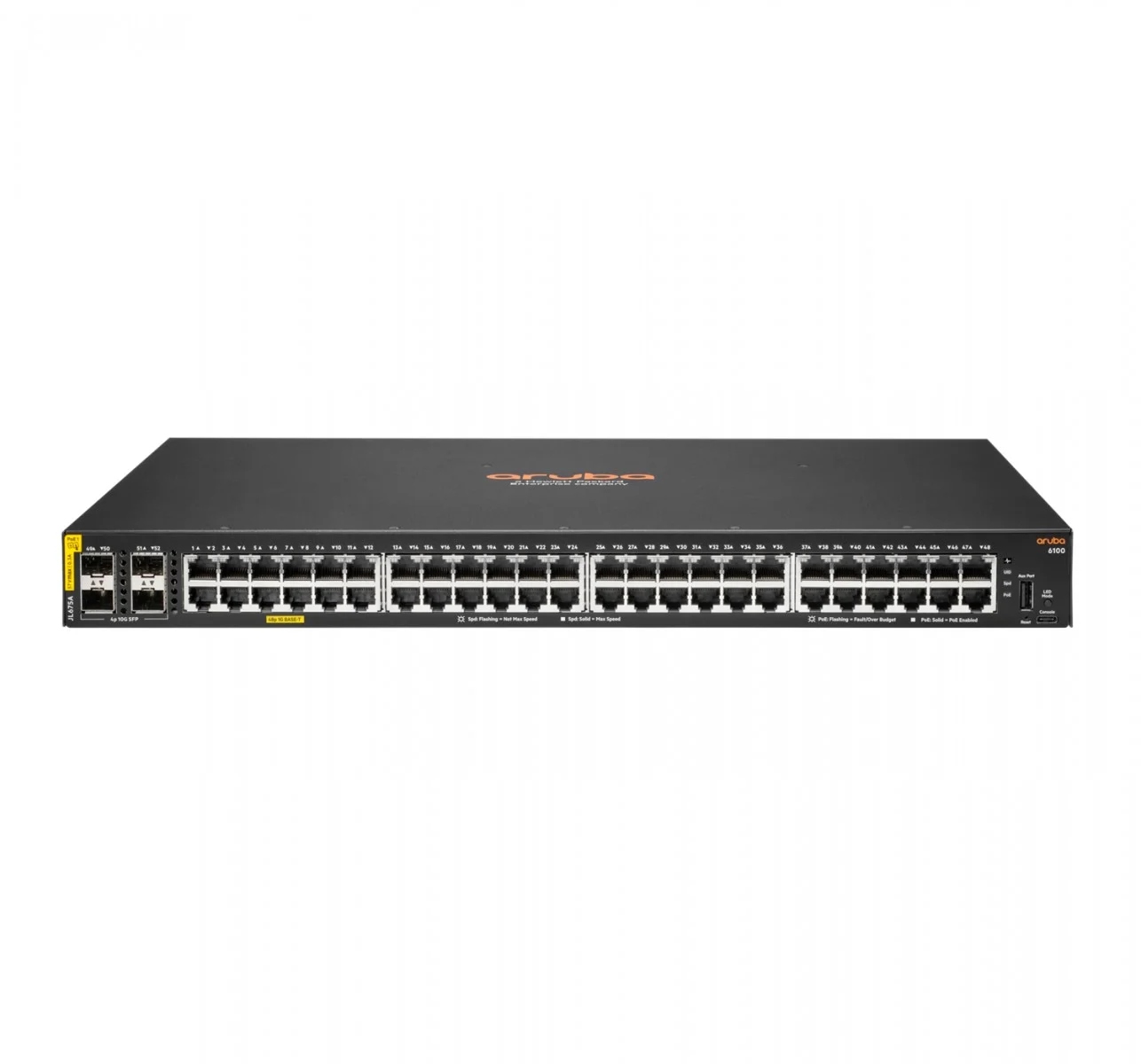 Hpe Aruba 6100 Managed 48G 4SFP+ PoE+ 370W Switch