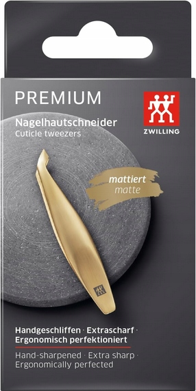 Zwilling Premium Kleštičky na kůžičku matné zlaté