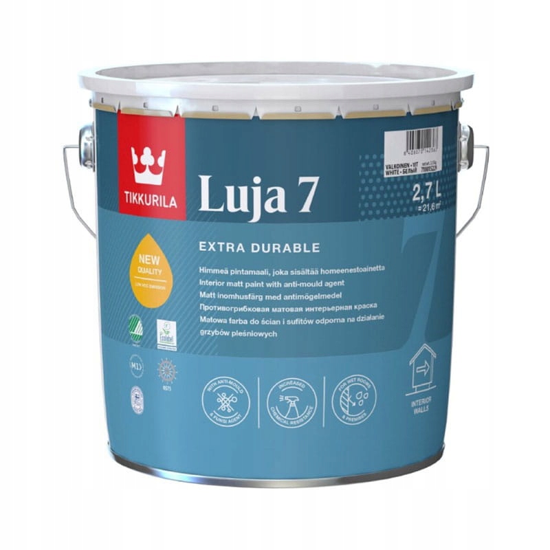 Farba do kuchyne, kúpeľne Tikkurila Luja 7 Paint Matt Báza A 2,7L Farby