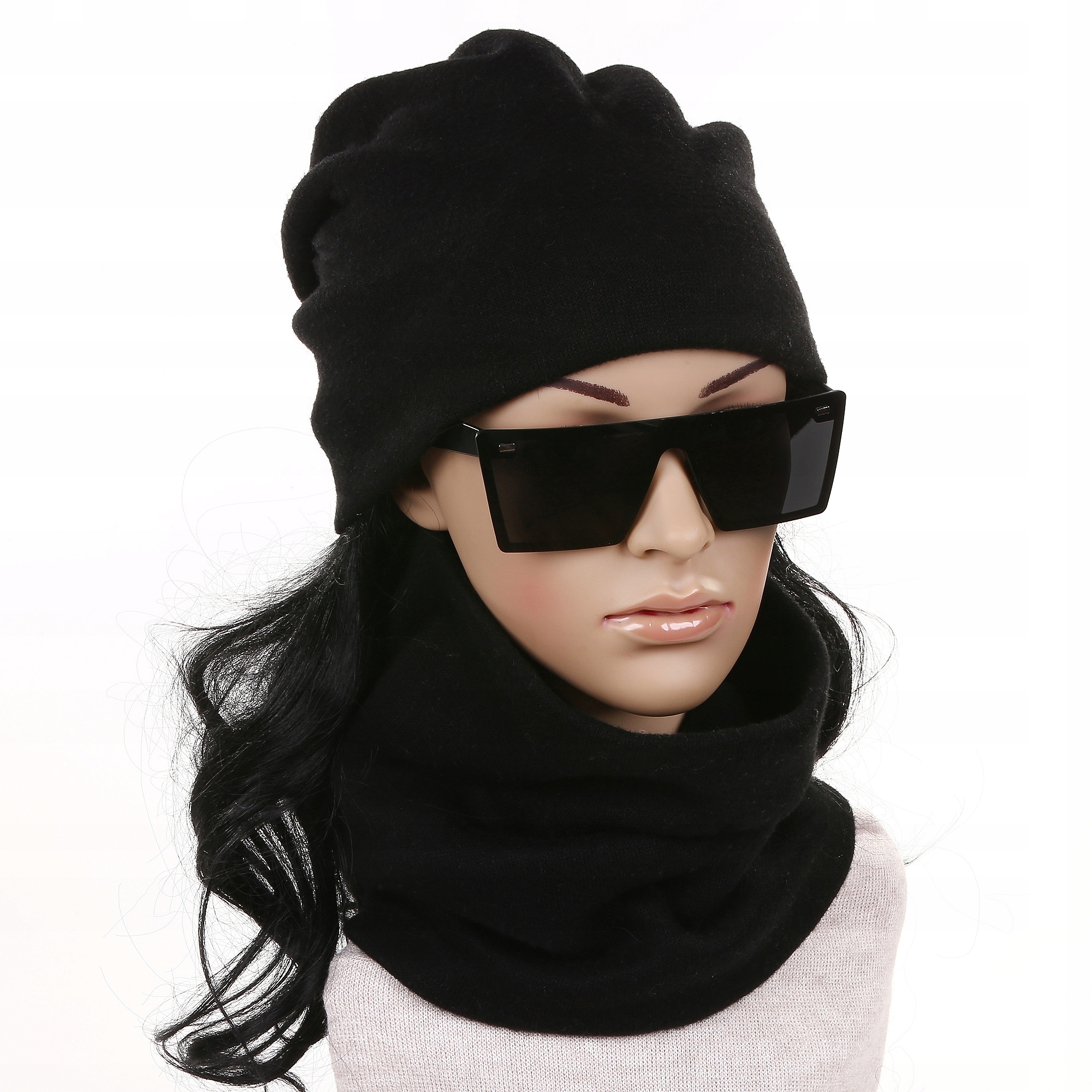 MAJKA KOMPLET DAMSKI CZAPKA BEANIE + KOMIN TUBA Marka Majka