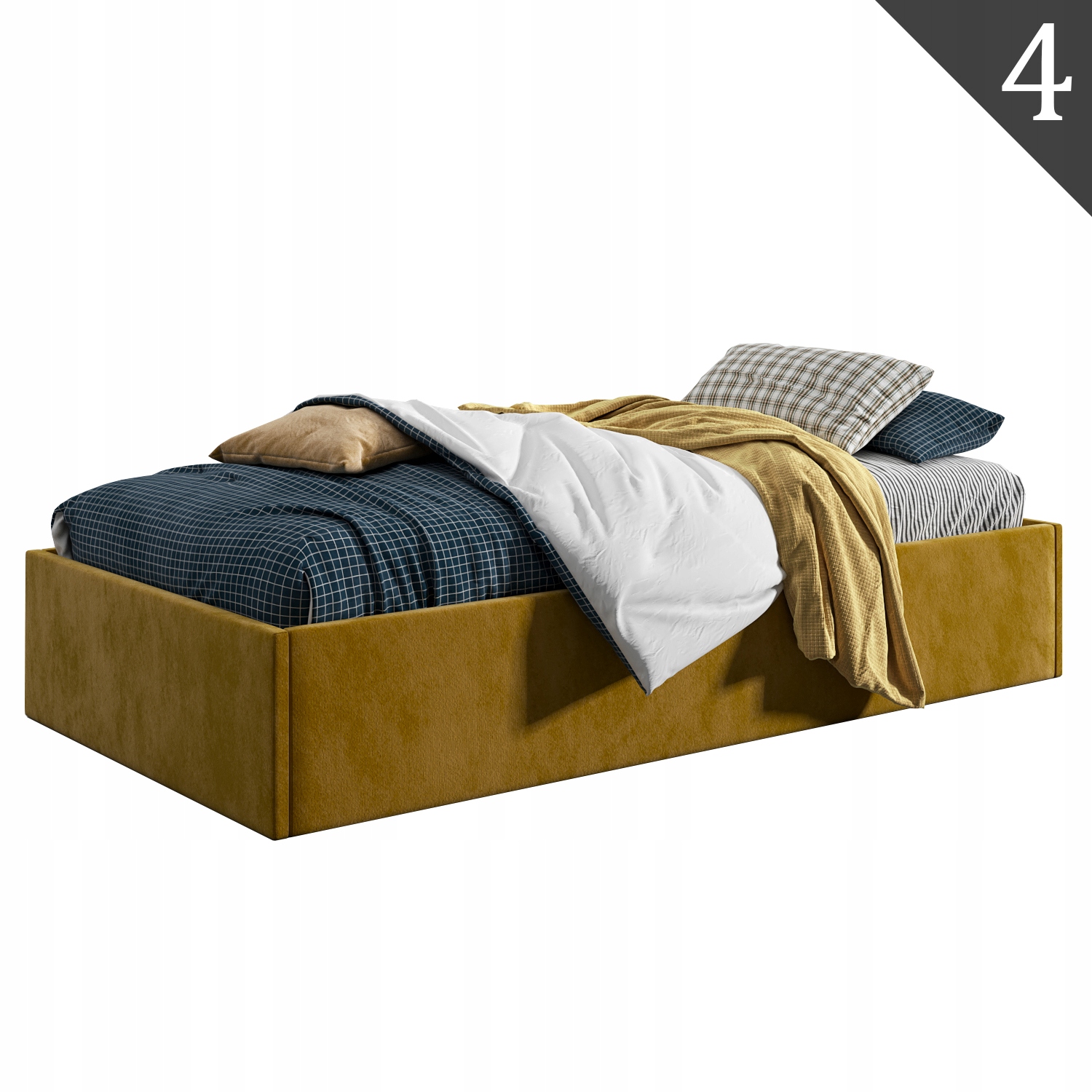 Łóżko młodzieżowe Tapczan 120x200 + POJEMNIK Szerokość mebla 120 cm