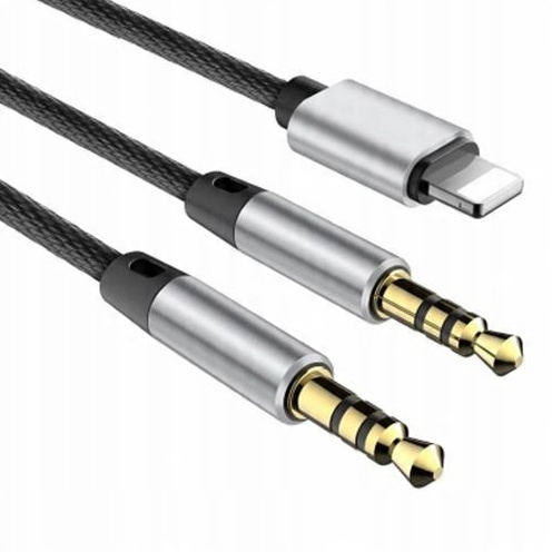 

Kabel mini-jack 3,5mm x 2 wtyk Aux do Iphone