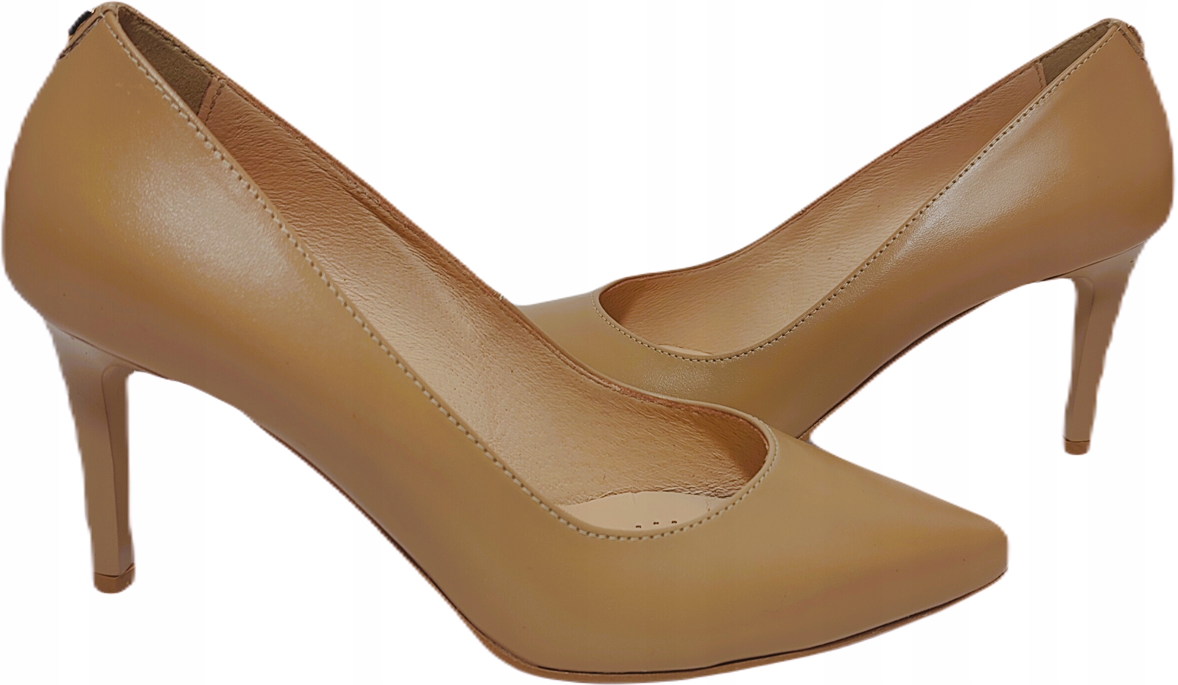 Pohodlí kožené lodičky Bioeco Arka 6383 béžová r37