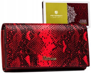 Velká dámská peněženka s dvojitou sekcí na mince