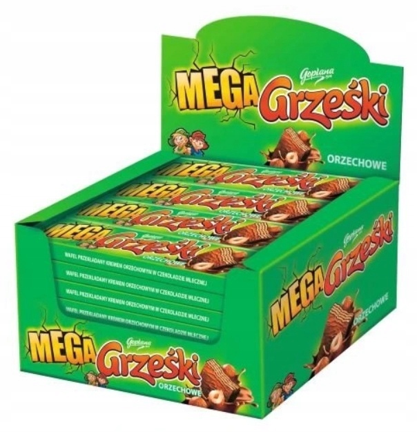 Levně 32 x 48 g Goplana Grześki wafel ořechový krém Karton