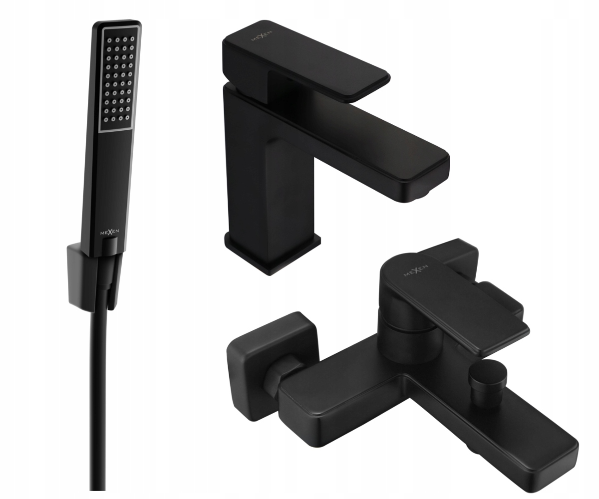 Mexen Mino R72 Černá Vanová Souprava s Keramickou Hlavicí