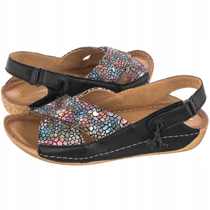 Dámské pohodlné sandály na léto Maciejka černé 00994-57/00-5