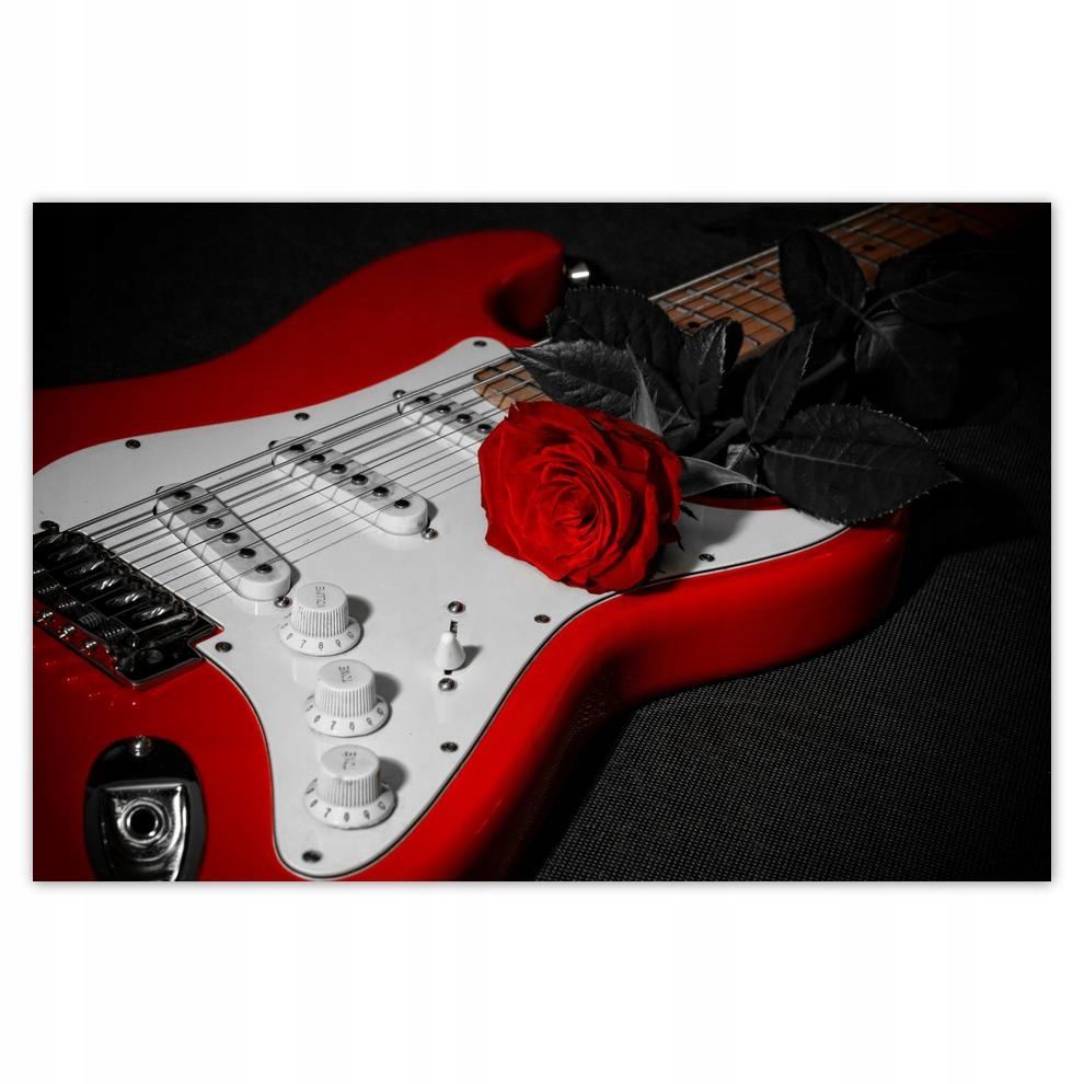 

Plakaty 60x40 Róża Gitara elektryczna