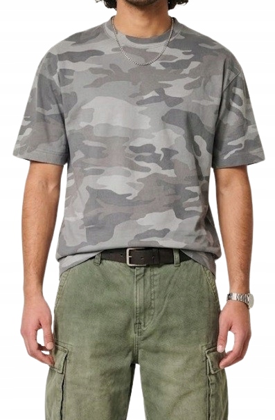tričko Abercrombie&Fitch Hollister tričko XL heavyweight silnější maskáčový