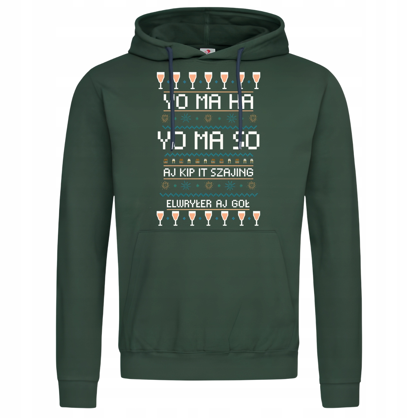 Pánská mikina na Vánoce s humorem a ohňostrojem, párty motiv