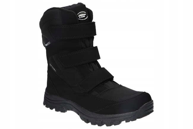 American SN05 Pevné Zateplené Sněhule Pánské Zimní Boty Na Suchý Zip Bk 42