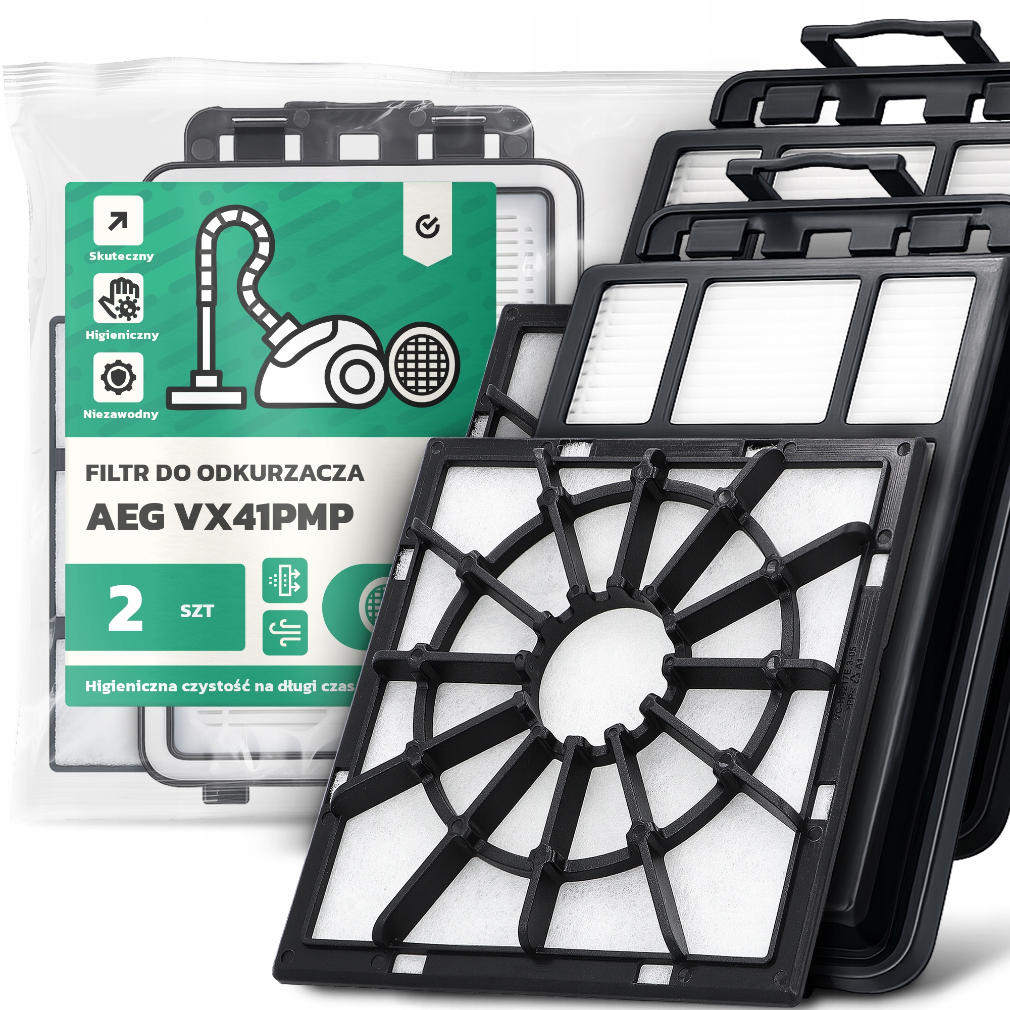 2x Filtry Do Vysavače Aeg VX41PMP Omyvatelný Filtr Sada Em-w
