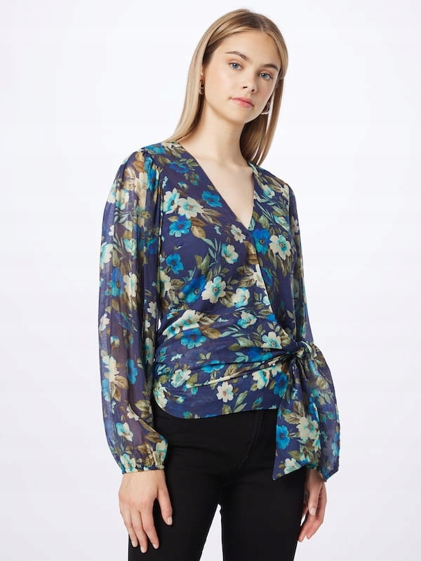 Guess Tmavě Modrá Obálková Halenka Se Vzorem (M)