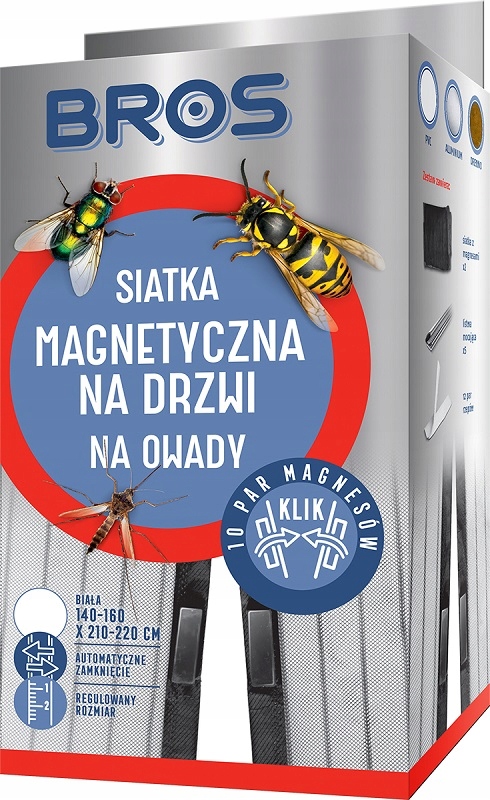 

Bros Siatka Magnetyczna Na Drzwi 160x220cm Biała