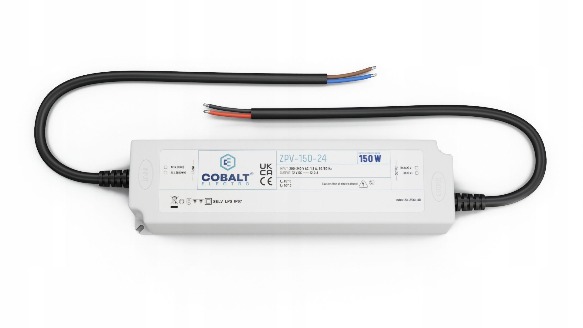 Zasilacz do taśmy Led hermetyczny 24V DC 150W IP67 ZPV-150-24