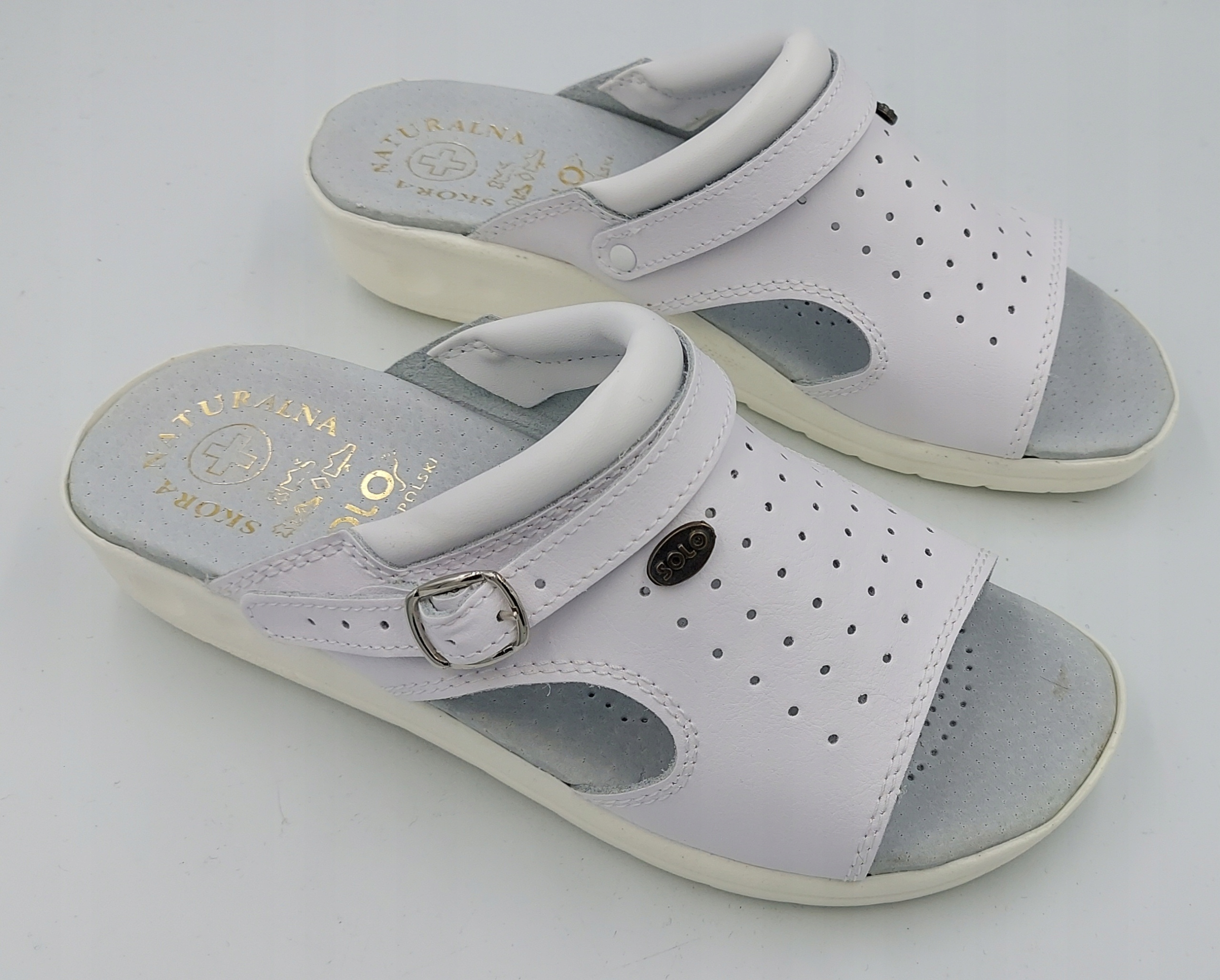 Klapki zdrowotne mezakryte SOLO 0101 białe 39 Marka inna