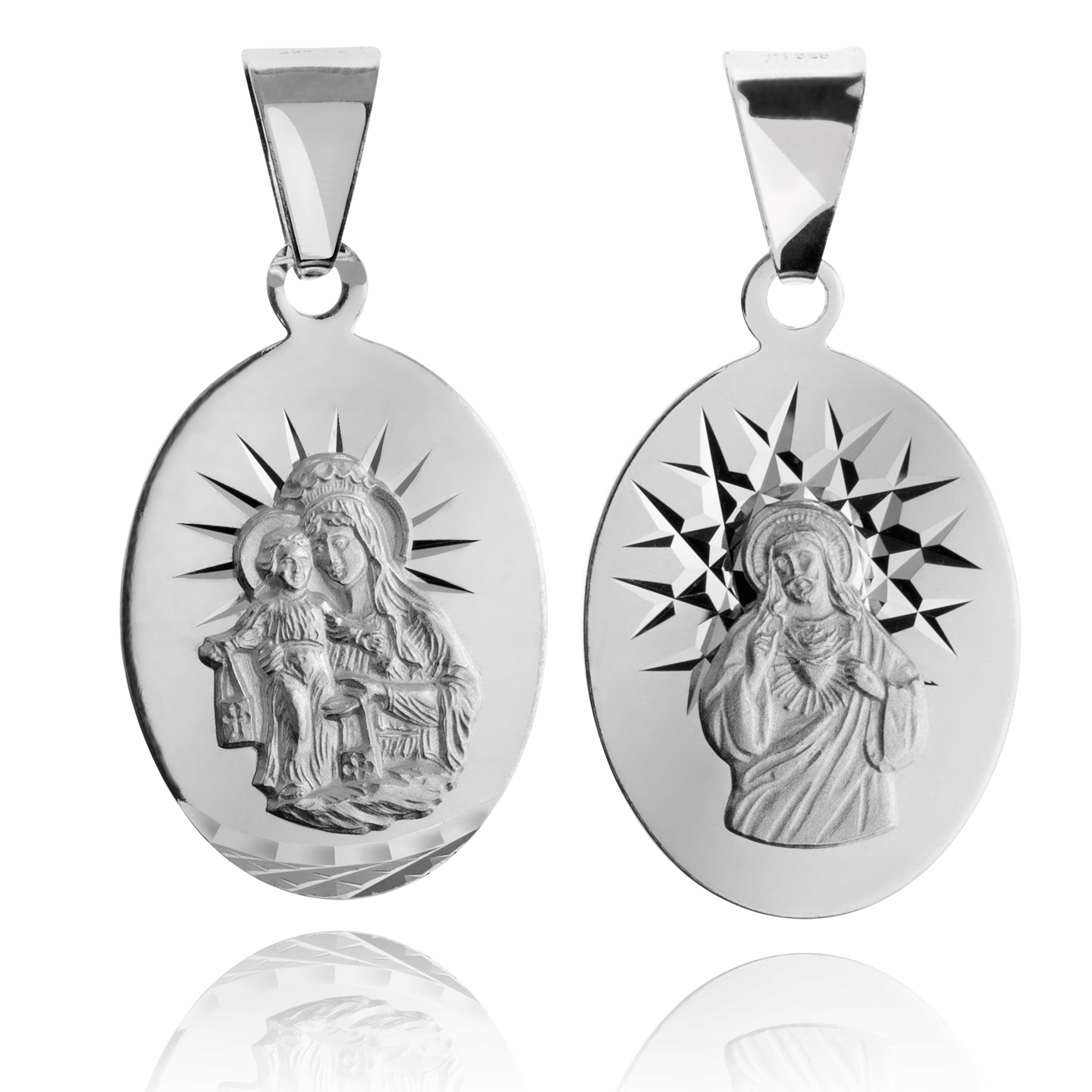 Stříbrná Přívěsková Přívěsek Karmelitánského Škapláře Matka Boží Škaplářské